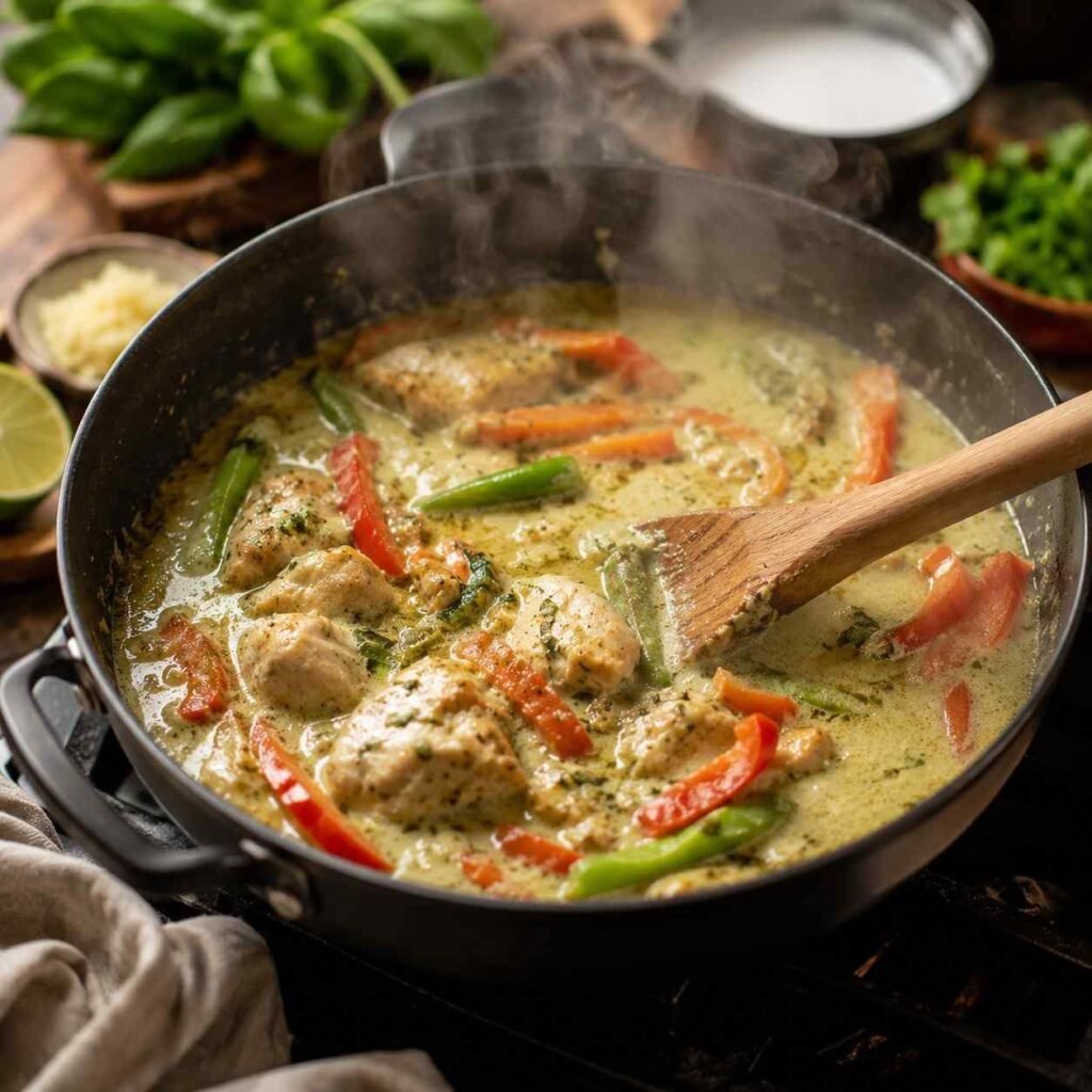 Thai Green Curry Chicken Thighs prep