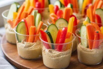 Thumbnail for Easy Veggie and Hummus Cups for Parties