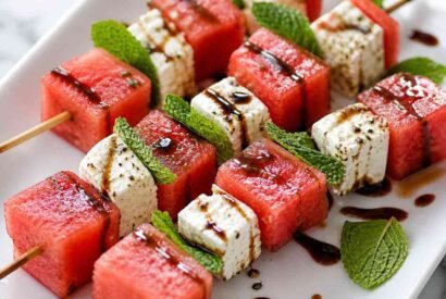 Thumbnail for Refreshing Watermelon Feta Appetizer Skewers for Summer Parties
