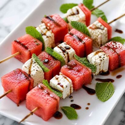 Watermelon Feta Skewers