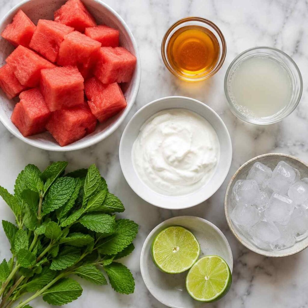 Watermelon Mint Smoothie ingredients