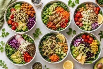 Thumbnail for 12 Healthy Quick Vegetarian Salad Bowls Recipes