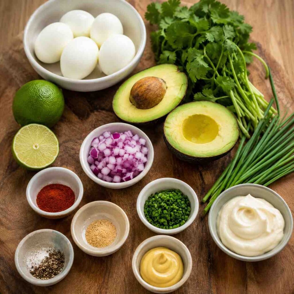 Avocado Deviled Eggs ingredients