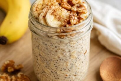 Thumbnail for Healthy Banana Bread Overnight Oats for Easy Meal Prep