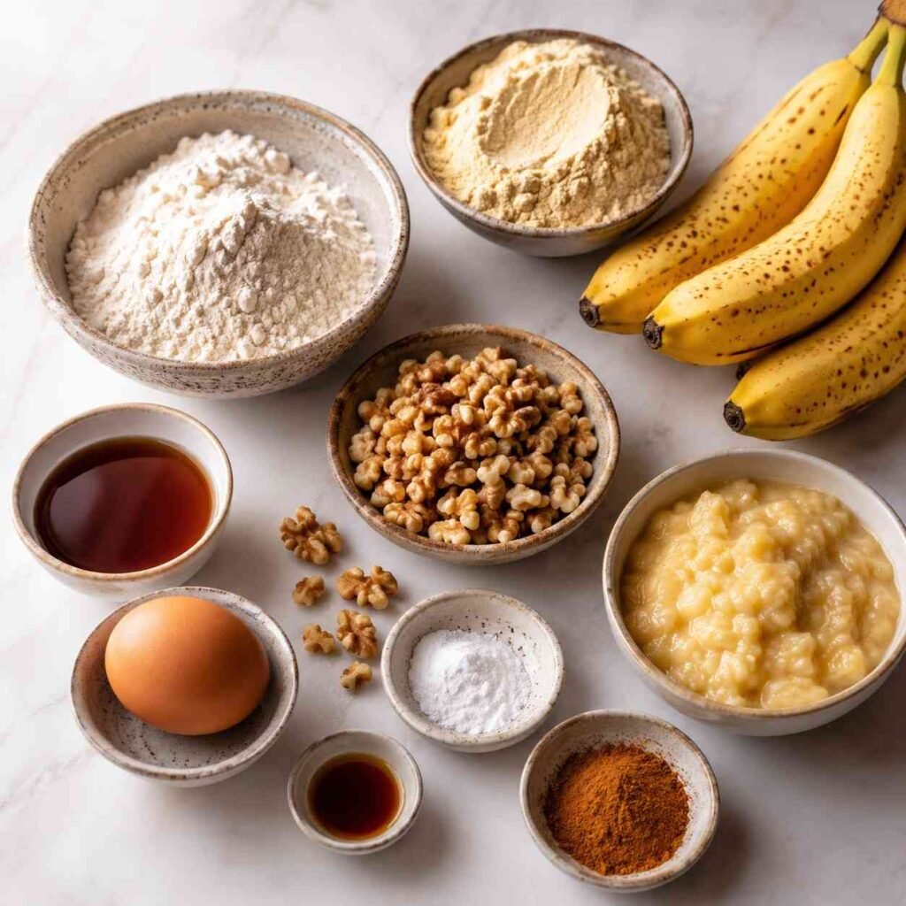 Banana Nut Muffins ingredients