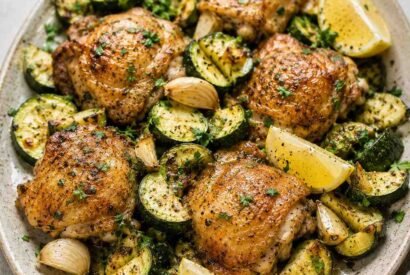 Thumbnail for Easy One-Pan Chicken and Zucchini Dinner