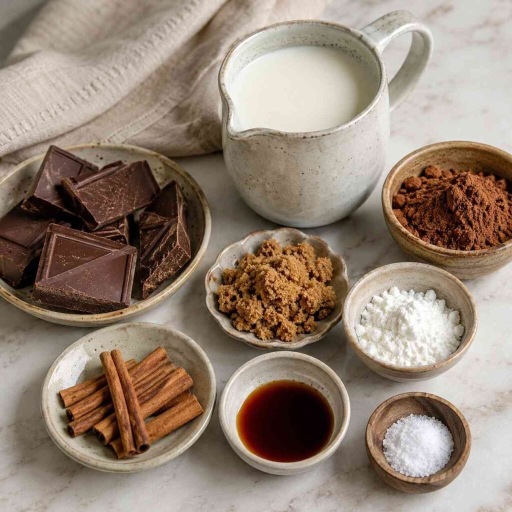 Chocolate Atole ingredients