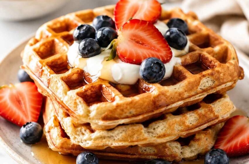 Fluffy Protein Waffles