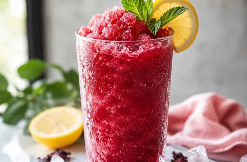 Frozen Hibiscus Lemonade