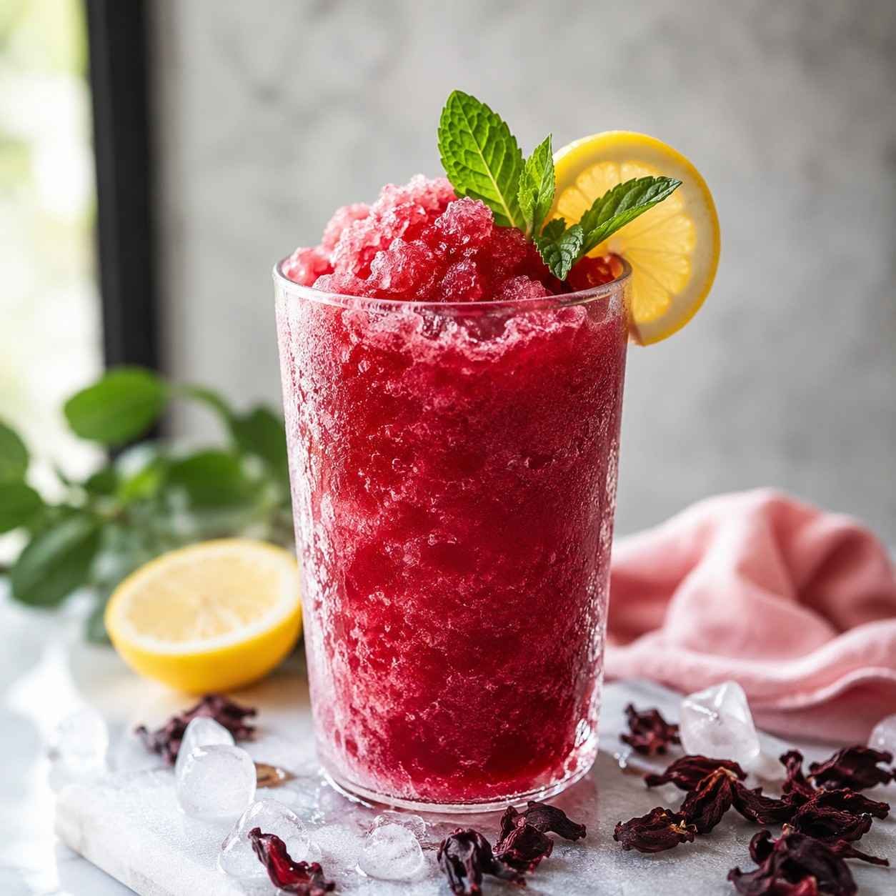Frozen Hibiscus Lemonade