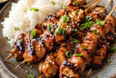 Thumbnail for Grilled Teriyaki Chicken Skewers with Homemade Glaze