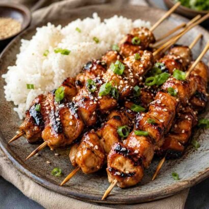 Grilled Teriyaki Chicken Skewers