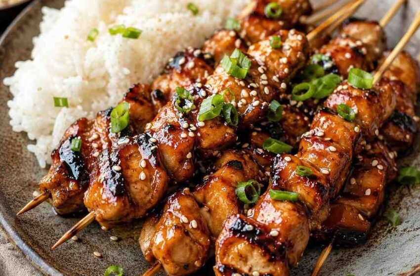 Grilled Teriyaki Chicken Skewers