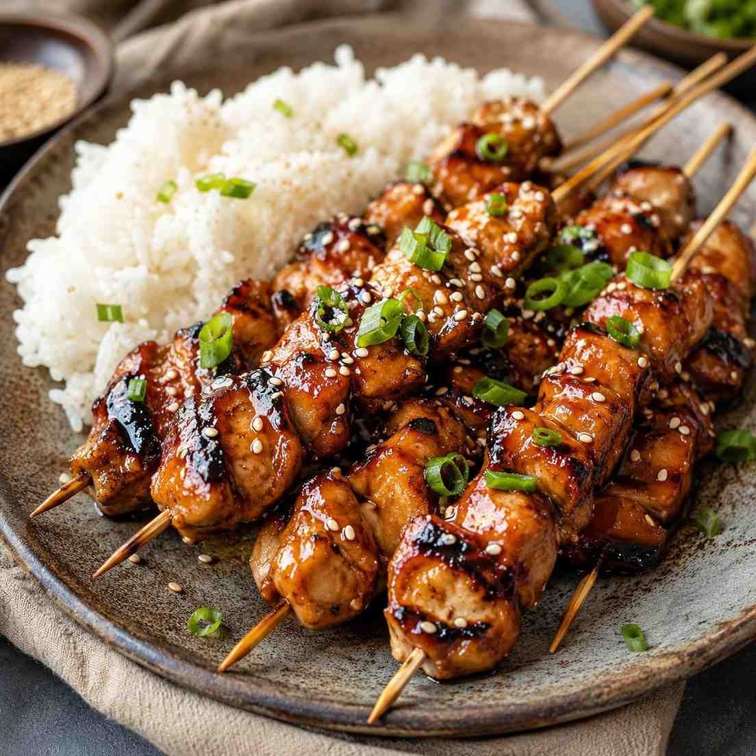 Grilled Teriyaki Chicken Skewers