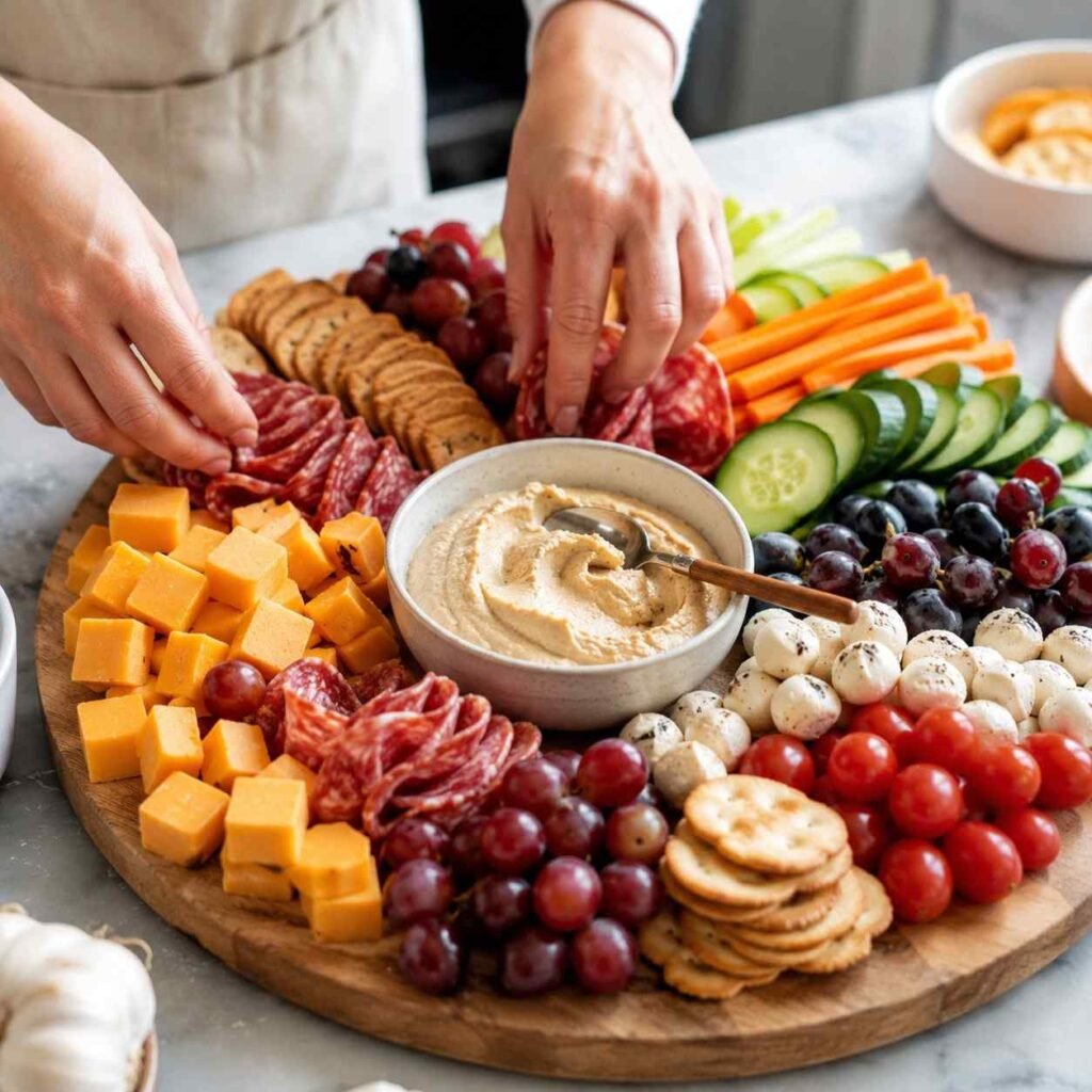 Party Snack Platter prep