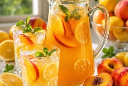 Thumbnail for Summer Peach Lemonade with Fresh Lemons