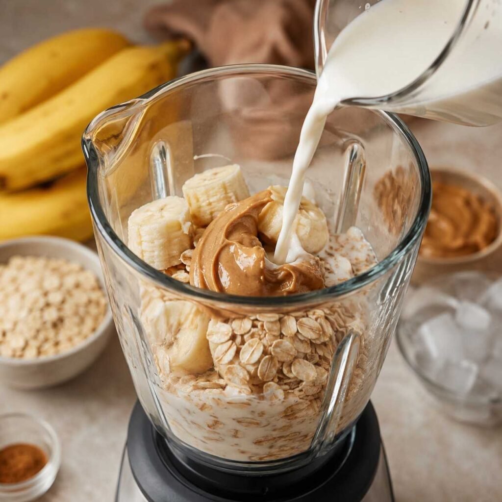 Peanut Butter Oatmeal Smoothie blend