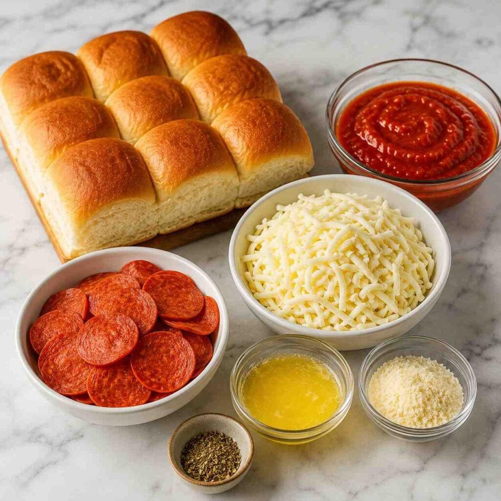 Pepperoni Pizza Sliders ingredients