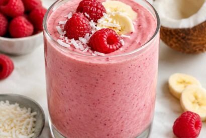 Thumbnail for Healthy Raspberry Coconut Smoothie in 5 Minutes