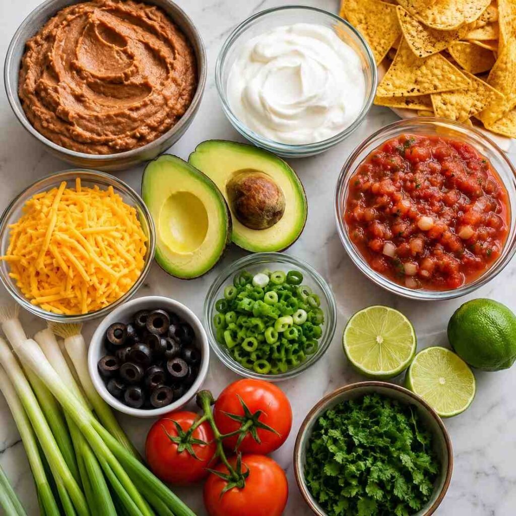 Seven Layer Dip ingredients