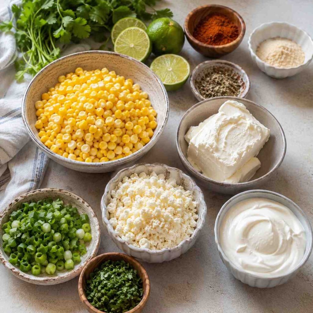 Street Corn Baked Dip ingredients