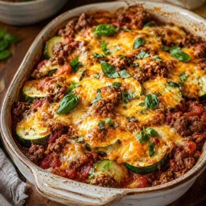Unstuffed Zucchini Beef Casserole