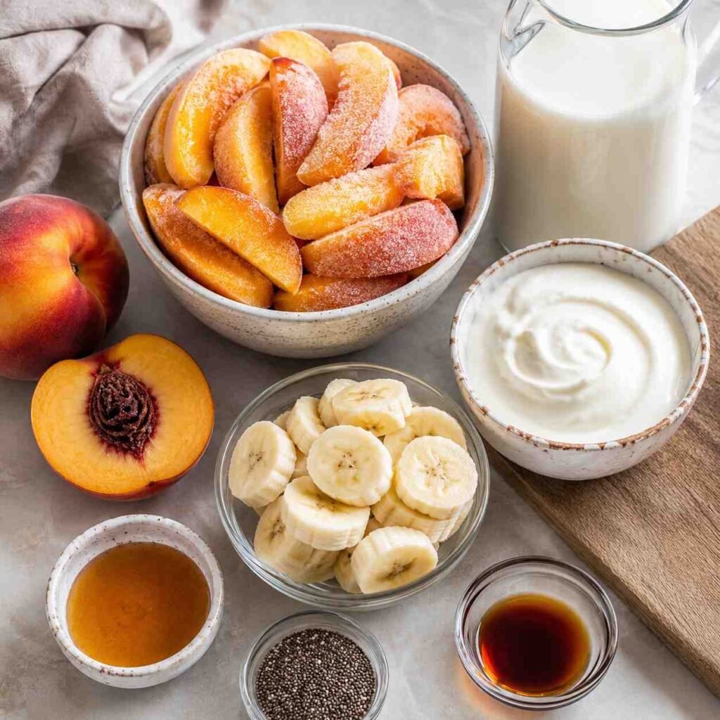 Vanilla Peach Smoothie ingredients ingredients