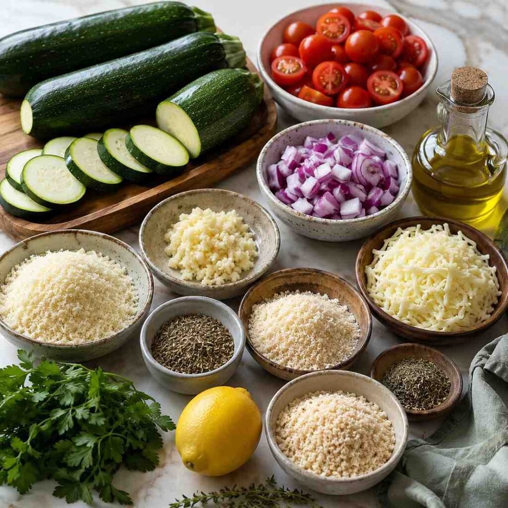 Zucchini Casserole ingredients