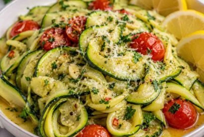 Thumbnail for Easy Zucchini Scampi Skillet for Busy Weeknights